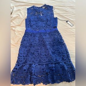 Romeo + Juliet Couture Lace Cut Out Royal Blue Dress Size Medium
